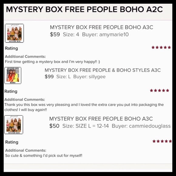 FREE PEOPLE MYSTERY BOX BOHO STYLE A2C - Picture 8 of 15